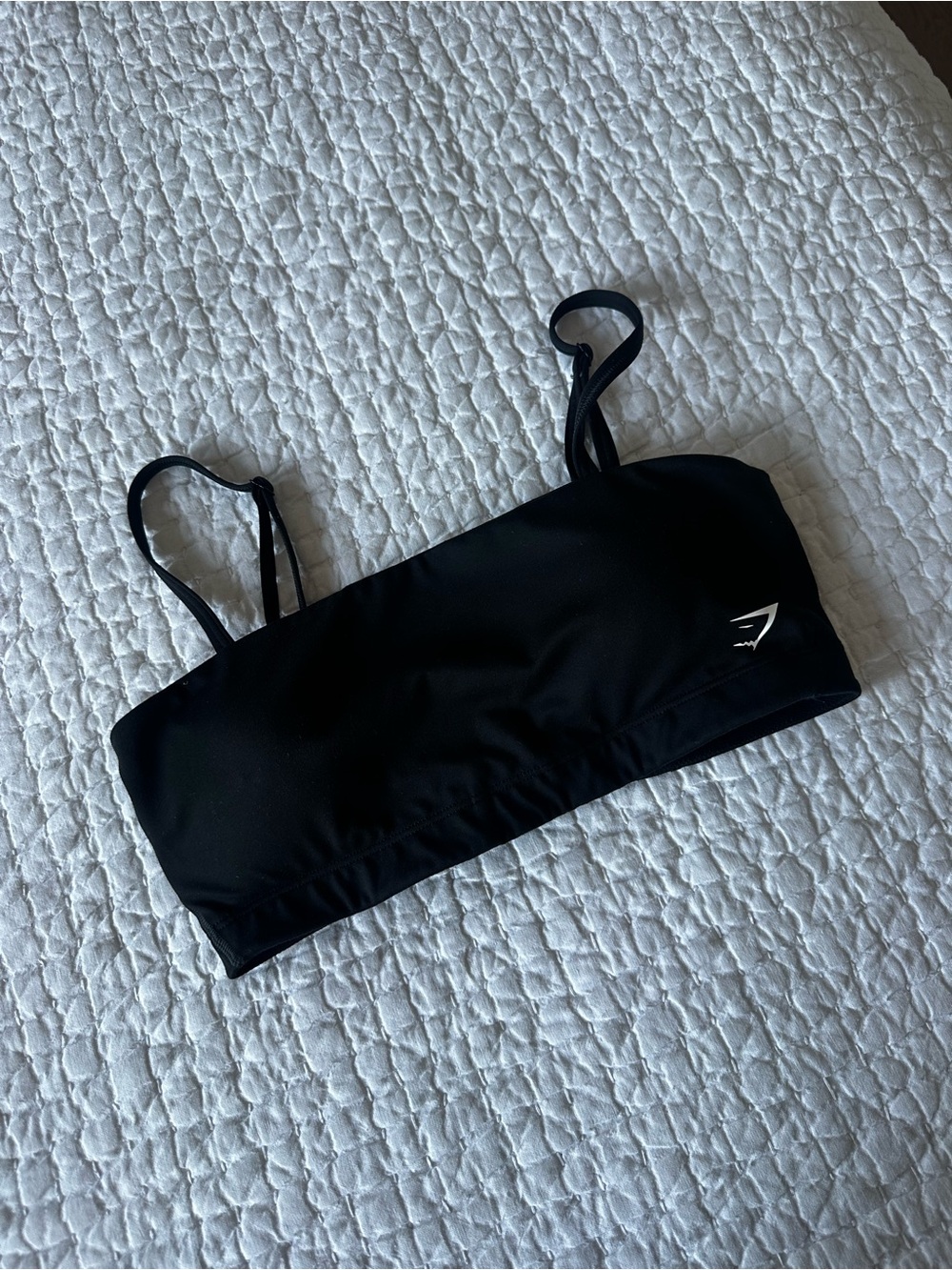 Gymshark Black Strap Bandeau Sports Bra